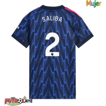 Camiseta Arsenal William Saliba #2 Visitante Equipación para mujer 2025-26 manga corta